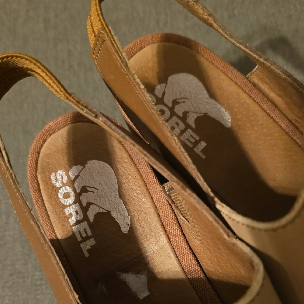 Sorel Tan and Brown Women's Sandals - Picture 2 of 4